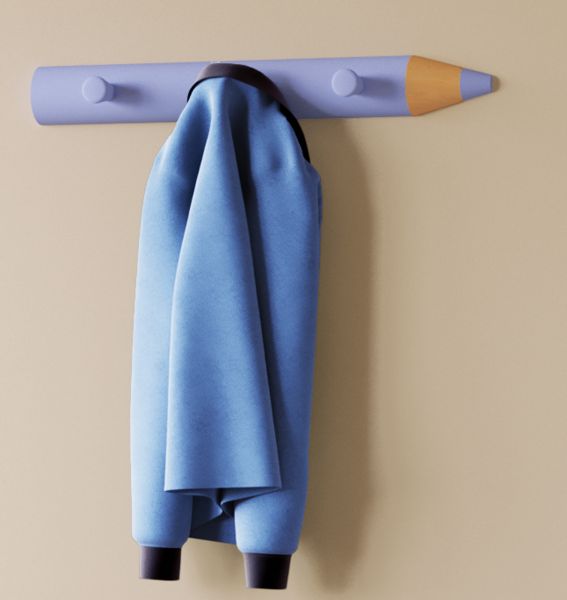 Bleistift Garderobe "Stifto" - Blau