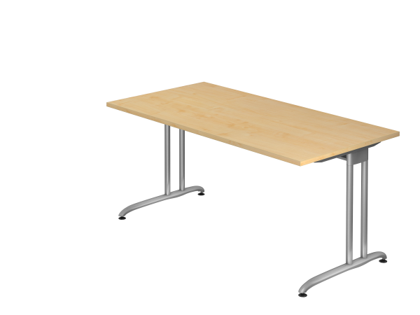 Schreibtisch C-Gestell 160x80cm Ahorn