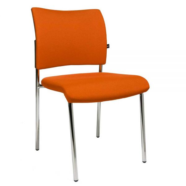 Besucherstuhl LAS VEGAS Bezug Stoff Basic G, Orange