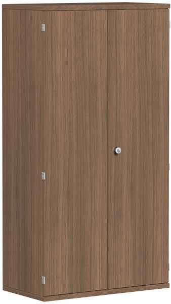 Garderobenschrank mit ausziehbarem Garderobenhalter, 80x42x154cm, Nussbaum