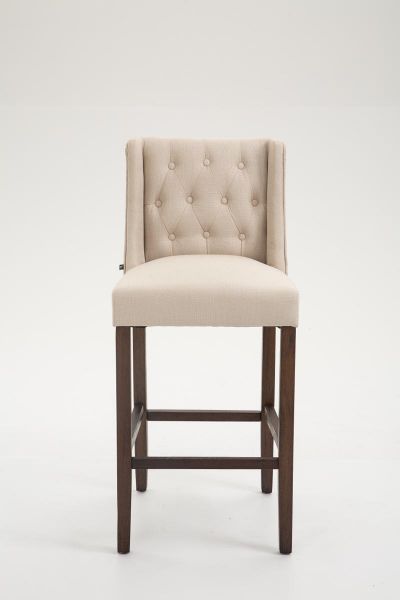 Barhocker Cassandra Stoff Antik-dunkel, creme