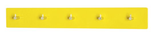 Garderobenleiste, gelb - Chrom, MDF, Stahl, 57x5x8cm