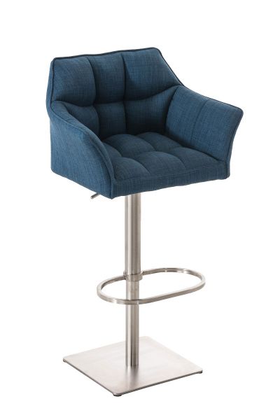 Barhocker Damaso E Stoff, blau