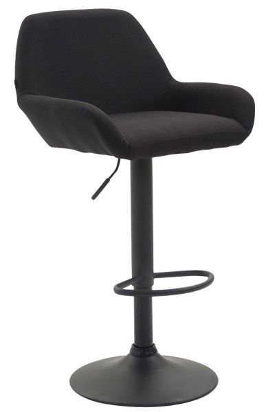 Barhocker Braga Stoff, schwarz