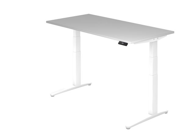 Sitz-Steh-Schreibtisch elektrisch 160x80cm Graphit Weiß