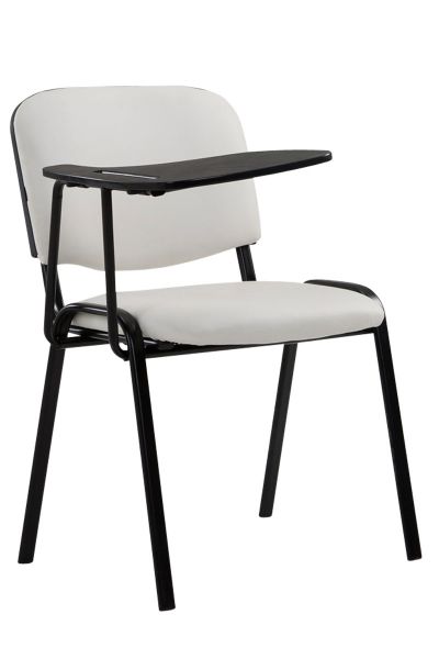 Stuhl Ken mit Klapptisch Kunstleder, weiß