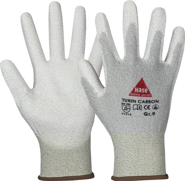 10 Paar - TURIN CARBON Antistatic Nylon / Carbon-Strickhandschuh
