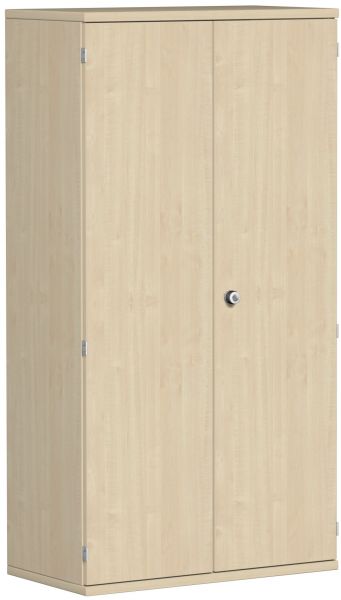 Flügeltürenschrank, 3 Dekor-Einlegeböden, 80x42x154cm, Ahorn