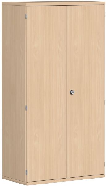 Flügeltürenschrank, 3 Dekor-Einlegeböden, 80x42x154cm, Buche