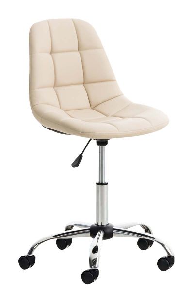 Bürostuhl Emil Kunstleder, Creme