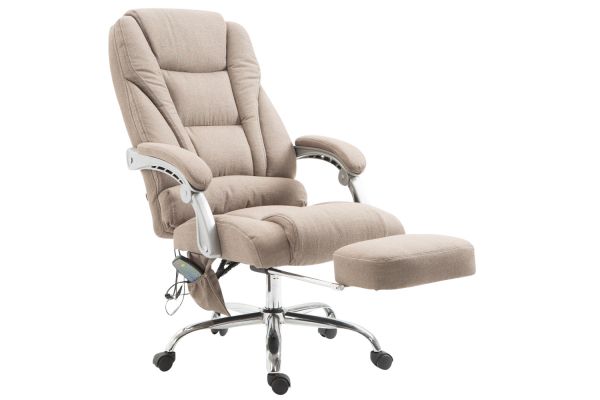 Bürostuhl Pacific Stoff mit Massagefunktion, taupe