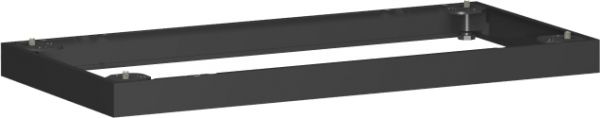 Metallsockel, Auswahl entsprechend Schrankbreite, 100x5cm, Schwarz