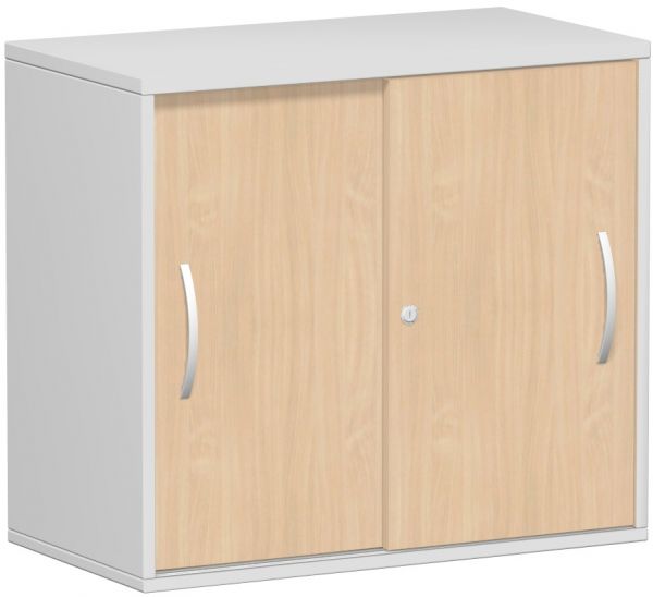 Anstell-Schiebetürenschrank Oberboden 25 mm, 80x42x72cm, Buche Lichtgrau