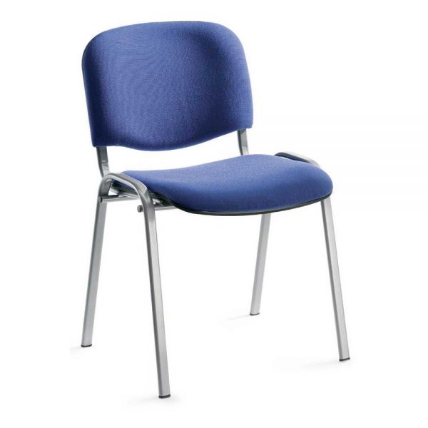 Besucherstuhl ISO Bezug Stoff Basic, blau