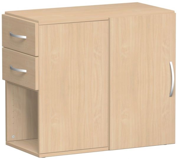 Anstell-Schrank mit Schubkästen, 42x82x72cm, Buche