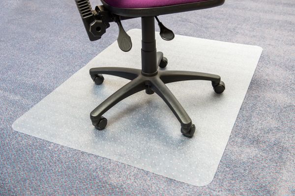 Bodenschutzmatte für Teppichböden, 120 x 90 cm, rechteckig, transparent