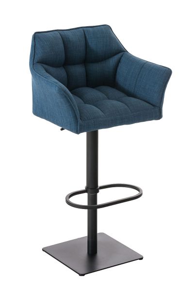 Barhocker Damaso B Stoff, blau