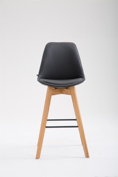 Barhocker Metz Kunstleder Natura, schwarz