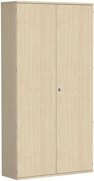 Flügeltürenschrank, 5 Dekor-Einlegeböden, 120x42x230cm, Ahorn