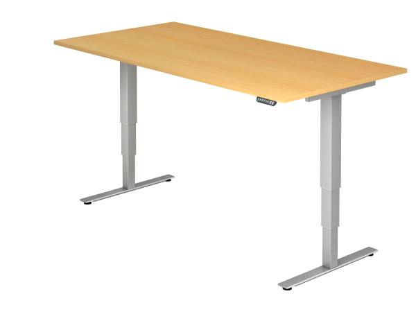 Sitz-Steh-Schreibtisch elektrisch 200x100cm Buche
