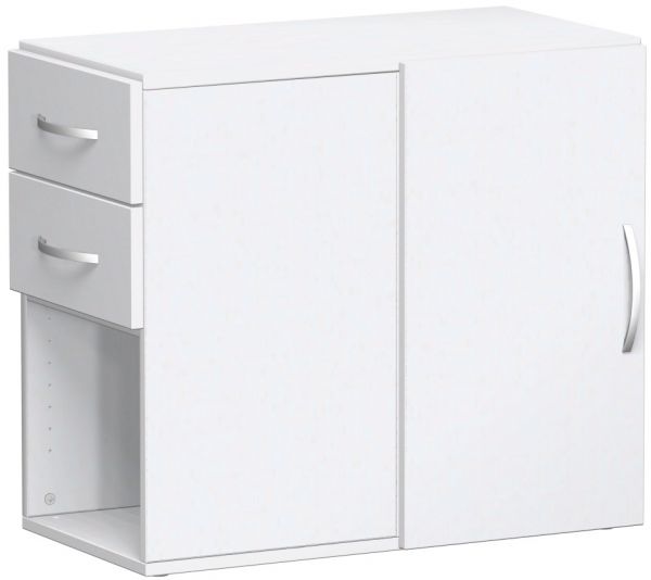 Anstell-Schrank mit Schubkästen, 42x82x72cm, Weiß