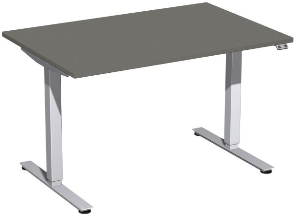 Elektro-Hubtisch, höhenverstellbar, 120x80cm, Graphit / Silber