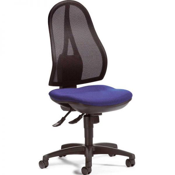 Bürodrehstuhl COMFORT NET, ohne Armlehnen, Bezug Sitz Stoff Basic, Blau
