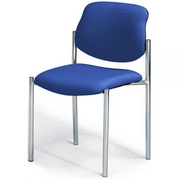 Besucherstuhl FLORA I Bezug Stoff Basic, blau