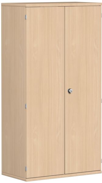 Garderobenschrank mit ausziehbarem Garderobenhalter, 80x42x154cm, Buche