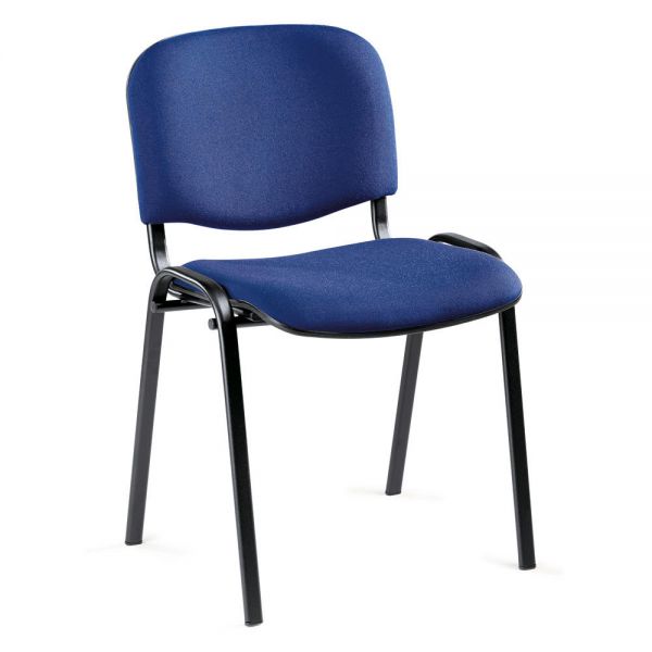 Besucherstuhl ISO Bezug Stoff Basic, blau