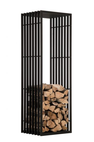 Kaminholzständer Irving 40x50x150, schwarz-matt