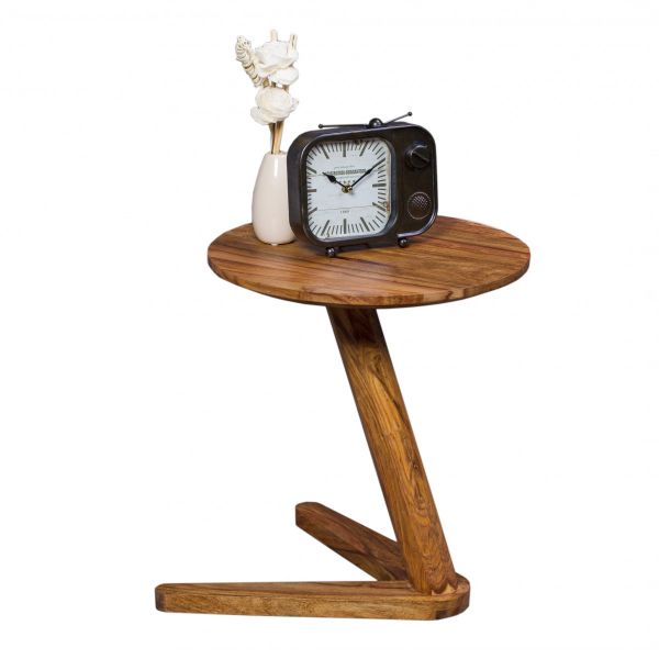 Sheesham Beistelltisch, Nachttisch, Massivholz, 45 x 45cm