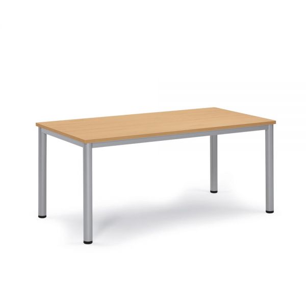 Besprechungstisch BASE MODUL Q 120x60x72 cm, Buche / Alusilber