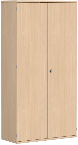 Garderobenschrank mit ausziehbarem Garderobenhalter, 100x42x192cm, Buche
