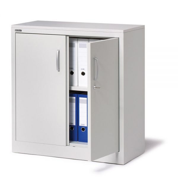 Flügeltürenschrank BASE L 80x84,5x42 cm, Lichtgrau