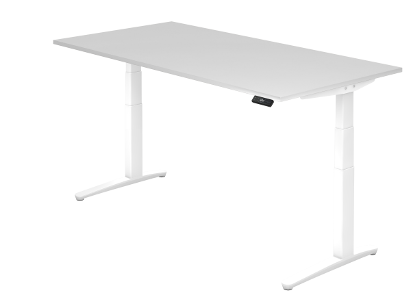 Sitz-Steh-Schreibtisch elektrisch 200x100cm Weiß Weiß