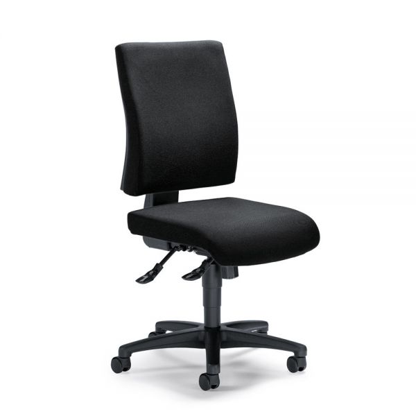 Bürodrehstuhl COMFORT R, ohne Armlehnen, Bezug Stoff, Basic Schwarz