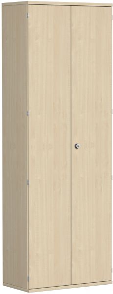 Flügeltürenschrank, 5 Dekor-Einlegeböden, 80x42x230cm, Ahorn / Graphit