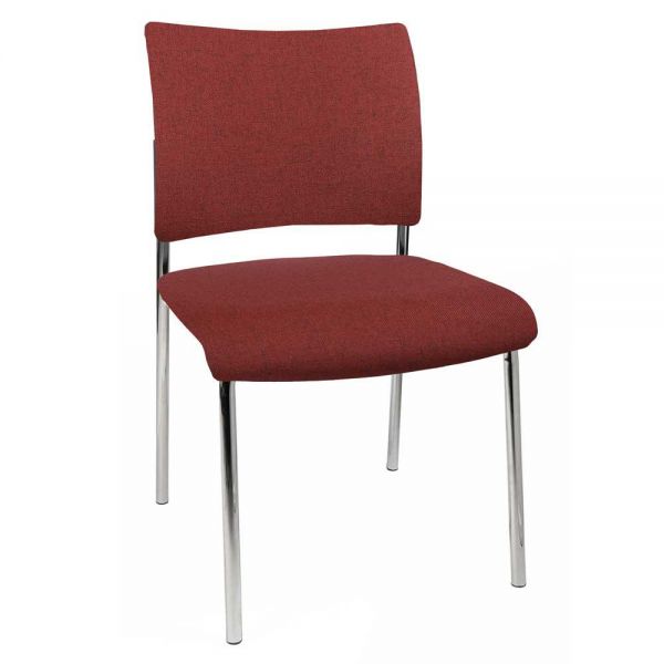 Besucherstuhl LAS VEGAS Bezug Stoff Basic G, Bordeaux