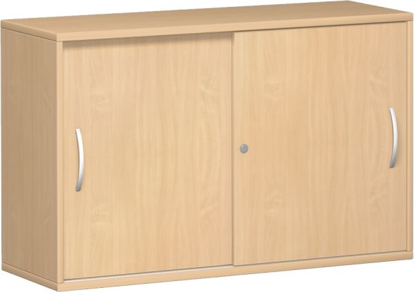 Anstell-Schiebetürenschrank mit Mittelseite, 120x42x72cm, Buche