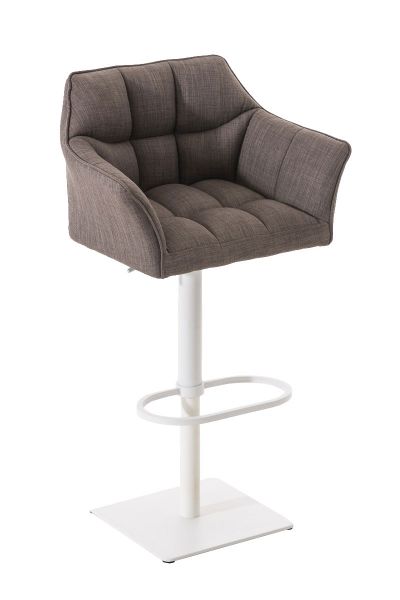 Barhocker Damaso W Stoff, grau