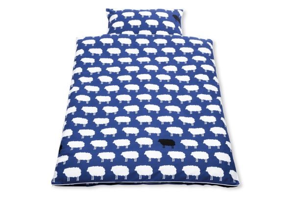 Wendebettwäsche für Kinderbetten 'Happy Sheep', blau, 2-tlg.
