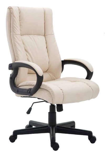 Bürostuhl XL Sparta Kunstleder, Creme