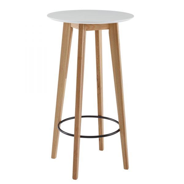 Stehtisch 60x110x60 cm Weiß Rund | Bartisch für 4 Personen | Moderner Tisch für Bar | Design Partyti