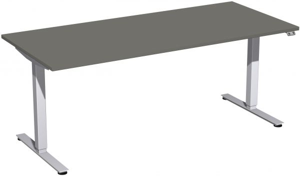 Elektro-Hubtisch, höhenverstellbar, 180x80cm, Graphit / Silber