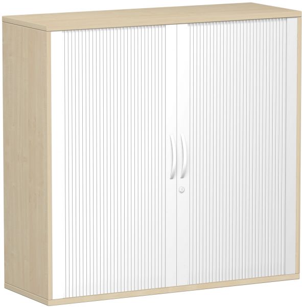 Querrollladenschrank Oberboden 25 mm, 120x42x118cm, Silber Ahorn