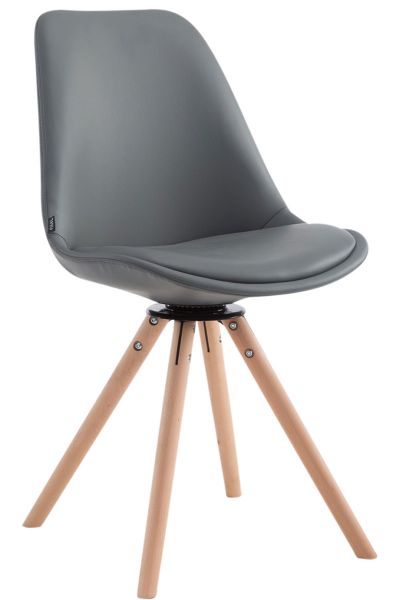 Besucherstuhl Calais Drehbar Natura Rund, grau