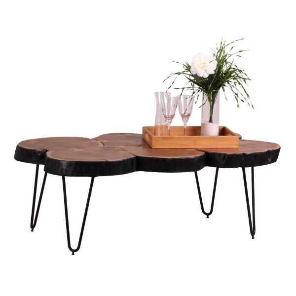 Couchtisch Landhaus-Stil, Massiv-Holz, Akazie, 115 cm breit