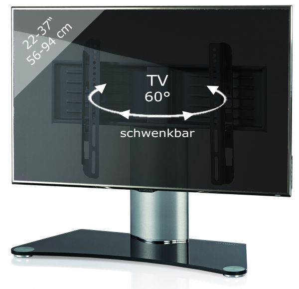 TV Tisch-Standfuß "Windoxa Mini" - Silber