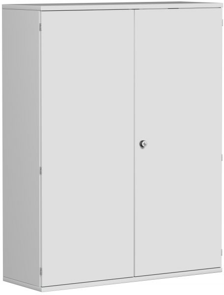Garderobenschrank mit ausziehbarem Garderobenhalter, 120x42x154cm, Lichtgrau